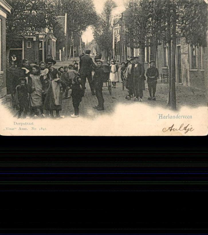 Aarlanderveen Dorpstraat VIVAT No. 2842 st 1910 TOPKAART, Verzamelen, Ansichtkaarten | Nederland, Gelopen, Zuid-Holland, Voor 1920