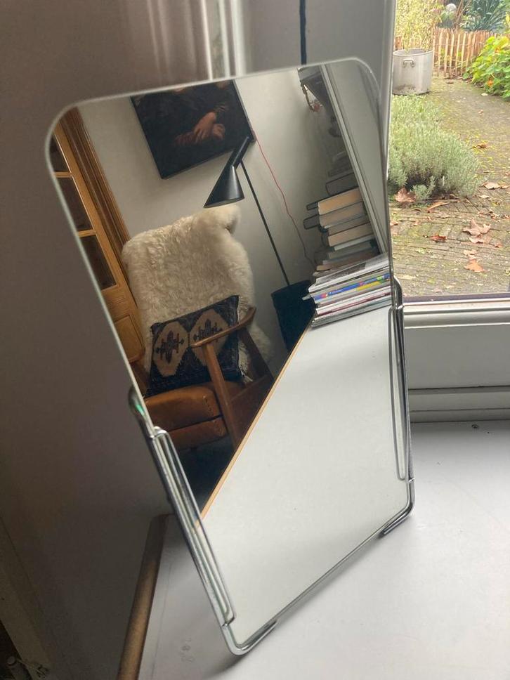 Vintage Scheerspiegel Trapezium Vorm, Huis en Inrichting, Woonaccessoires | Spiegels, Gebruikt, Minder dan 50 cm, Minder dan 100 cm