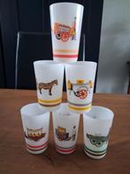 7 MENKEN vintage opaalglas melkbekers, Ophalen of Verzenden, Zo goed als nieuw, Overige typen