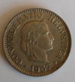 Zwitserland munt, 10 rappen 1957,  volgnr 185, Ophalen of Verzenden, Overige landen, Losse munt
