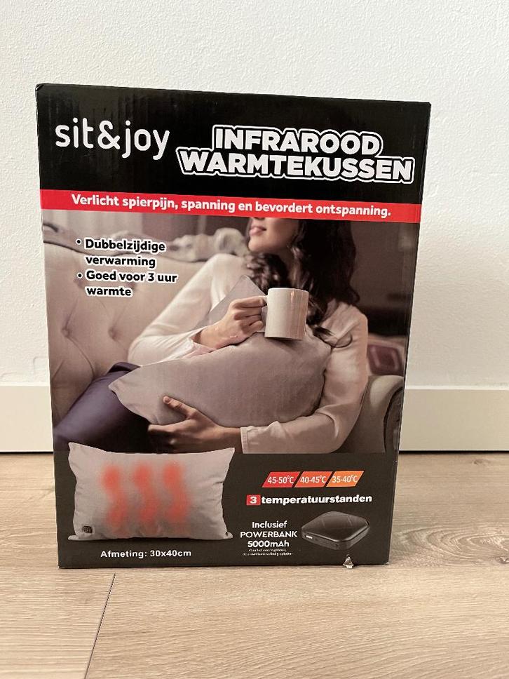 Warmtekussen, Huis en Inrichting, Woonaccessoires | Kussens, Nieuw, Grijs, Rechthoekig, Ophalen of Verzenden