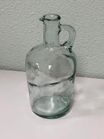 Vintage handgemaakte glazen kruik karaf fles 20cm decoratie, Antiek en Kunst, Antiek | Glas en Kristal, Ophalen of Verzenden