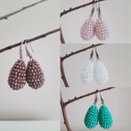 Druppel Oorbellen met kleine Facet glaskraaltjes, Hangers, Overige kleuren, Verzenden, Nieuw