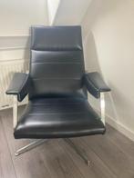 Vintage stoel zwart skai-leer, Ophalen, Gebruikt, Zwart, Vintage