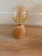 Draadloze Lamp met Batterijen - Hout, Huis en Inrichting, Lampen | Tafellampen, Ophalen, Gebruikt, Hout, Minder dan 50 cm