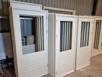 Achter / Balkon deur schuurdeur met kozijn HARDHOUT Meranti  beschikbaar voor biedingen