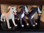 Whippet knuffels drie stuks, Ophalen of Verzenden, Zo goed als nieuw, Beeldje of Figuurtje