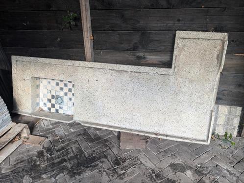 Keukenblad terrazzo retro, Huis en Inrichting, Keuken | Keukenelementen, Gebruikt, Minder dan 100 cm, 25 tot 50 cm, Ophalen