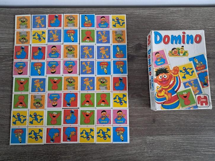 Sesamstraat Domino Spel - Compleet & Leuk!, Kinderen en Baby's, Speelgoed | Overig, Gebruikt, Jongen of Meisje, Ophalen of Verzenden