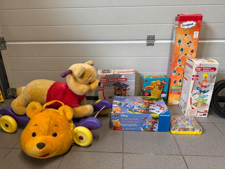 Kinderspeelgoed - Hout, winnie de pooh, Kinderen en Baby's, Speelgoed | Overig, Gebruikt, Jongen of Meisje, Ophalen of Verzenden