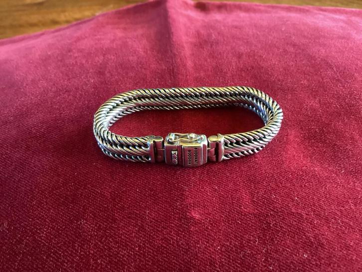 Buddha to buddha armband “ Edwin XS “ zo goed als nieuw, Sieraden, Tassen en Uiterlijk, Armbanden, Zo goed als nieuw, Zilver, Ophalen of Verzenden