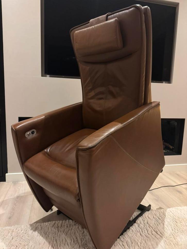 Sta op stoel met VERWARMING van Prominent, Huis en Inrichting, Fauteuils, Zo goed als nieuw, Leer, 50 tot 75 cm, Minder dan 75 cm