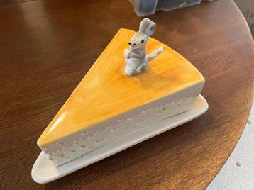 Porseleinen kaasstolp met muis – vintage beschikbaar voor biedingen