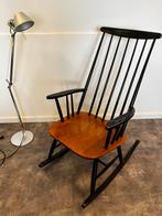 Vintage houten schommelstoel, Tapiovaara stijl goede staat, Huis en Inrichting, Stoelen, Ophalen, Gebruikt, Bruin, Mid-century