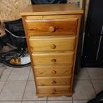 Houten Ladekast met 6 Lades, Huis en Inrichting, Kasten | Kledingkasten, Minder dan 50 cm, Gebruikt, 100 tot 150 cm, Ophalen of Verzenden