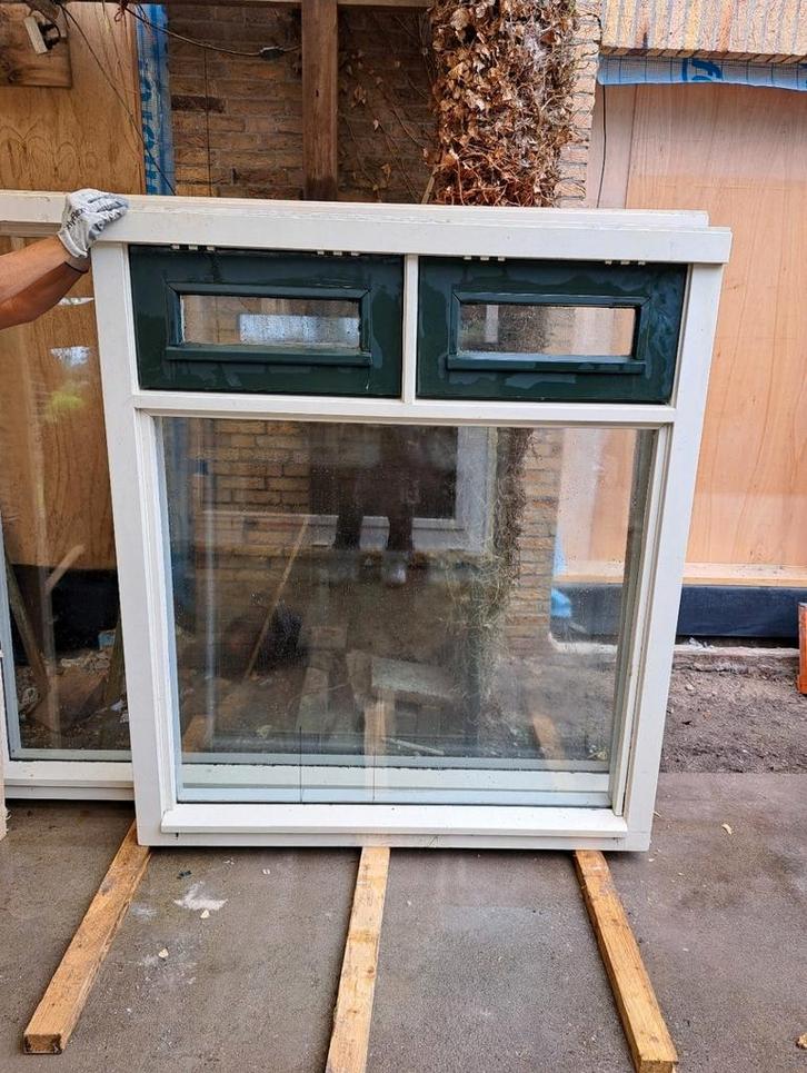 Partij Merbau Hardhouten Kozijnen - Gebruikt, Goede Staat, Doe-het-zelf en Verbouw, Glas en Ramen, Gebruikt, Gevelraam of Ruit