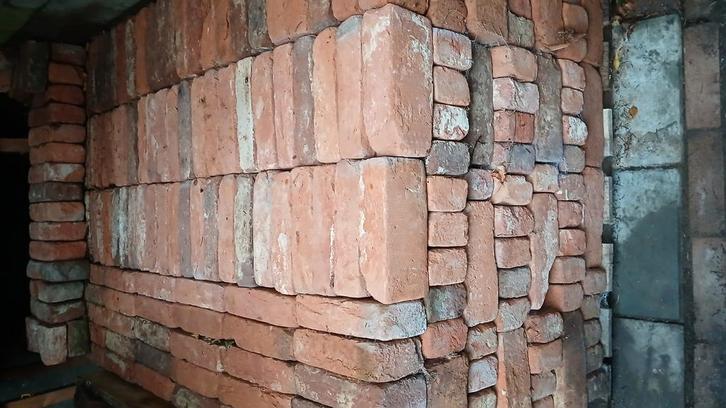 Oude gevelstenen bakstenen metselstenen recuperatie, Doe-het-zelf en Verbouw, Metselstenen, Gebruikt, Bakstenen, Ophalen