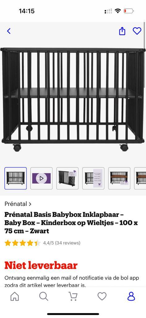 Box 100 x75 cm op wieltjes en inklapbaar inclusief matras, Kinderen en Baby's, Traphekjes, Zo goed als nieuw, Ophalen of Verzenden