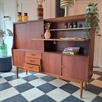 Vintage Highboard merk JEHA teakfineer wandkast, bj 1965., Gebruikt, 150 tot 200 cm, Ophalen of Verzenden, Overige materialen
