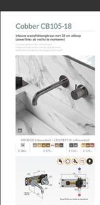 Hotbath Cobber Inbouw Kraan Afbouwdeel matzwart, Doe-het-zelf en Verbouw, Sanitair, Ophalen of Verzenden, Nieuw, Koper, Kraan