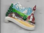 OUDE BERGDORP MET KERKJE BROCHE SPELD, Verzenden, Gebruikt, Merk, Speldje of Pin