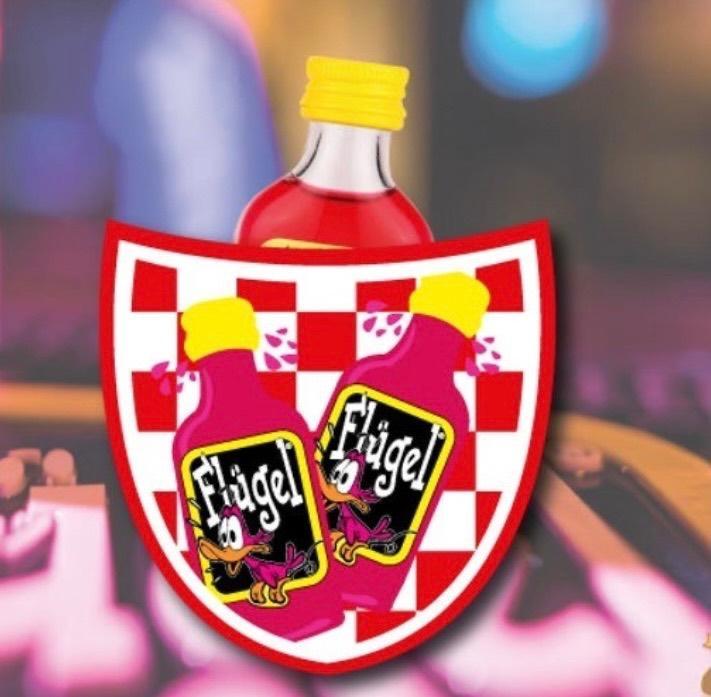Flugel Shot Embleem, Oeteldonk Brabant of Roze te verkrijgen, Kleding | Dames, Carnavalskleding en Feestkleding, Nieuw, Accessoires