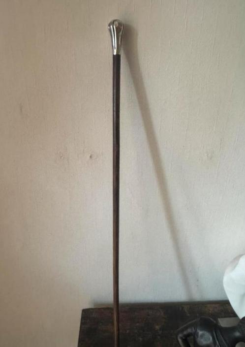 Mooie antieke wandelstok / dandystok met zilveren knop 88 cm, Diversen, Wandelstokken, Zo goed als nieuw, Ophalen of Verzenden