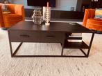 Salontafel zwart met lades, Huis en Inrichting, Ophalen, 50 tot 75 cm, Zo goed als nieuw, Metaal