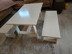 Leuke knutseltafel met 2 banken, Ophalen of Verzenden