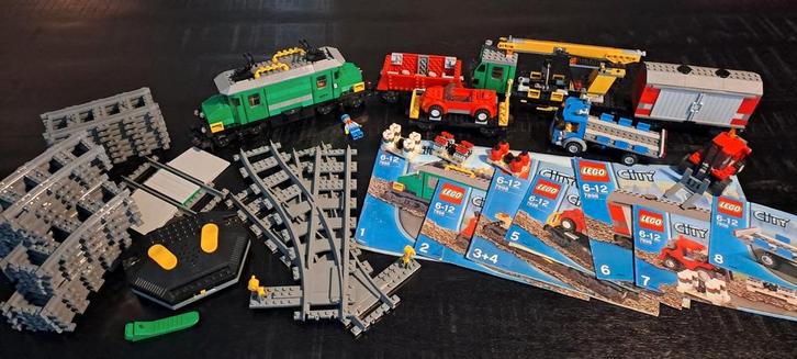 lego 7898 cargo trein groen, Kinderen en Baby's, Speelgoed | Duplo en Lego, Zo goed als nieuw, Lego, Complete set, Ophalen of Verzenden