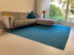 Hoogwaardig wollen vloerkleed in topstaat - zacht petrol, Huis en Inrichting, Stoffering | Vloerbedekking, Ophalen, Blauw, Zo goed als nieuw