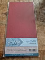 Card deco linnenkarton kerst rood, Hobby en Vrije tijd, Scrapbooking, Ophalen of Verzenden, Nieuw, Papier of Karton, Overige merken