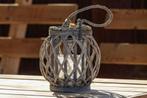 Windlicht lantaarn rattan riet., Huis en Inrichting, Ophalen of Verzenden, Zo goed als nieuw, Hout