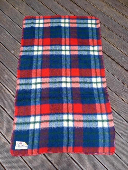 Wollen deken, vintage, merk AaBe, zuiver scheerwol, retro, Huis en Inrichting, Woonaccessoires | Plaids en Woondekens, Gebruikt