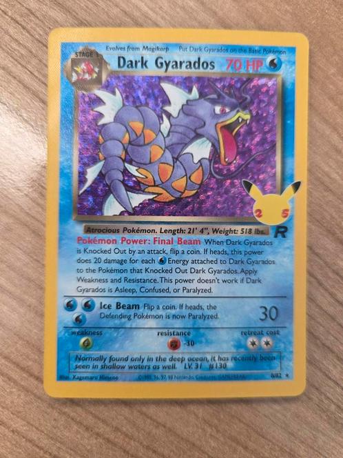 Dark Gyarados Celebrations pokemon kaart, Hobby en Vrije tijd, Verzamelkaartspellen | Pokémon, Zo goed als nieuw, Losse kaart