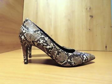 GRACELAND Geweldige Slangenprint Beige/Zwarte Leren Pumps 39 beschikbaar voor biedingen