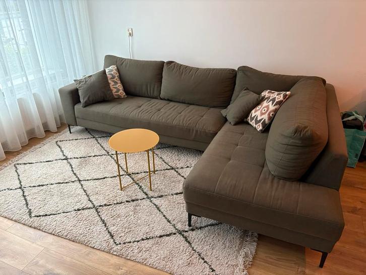 Groene Goossens Coco Hoekbank - Goede Staat!, Huis en Inrichting, Banken | Bankstellen, Gebruikt, Hoekbank, Vierpersoons of meer