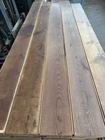 Eiken vloer 55 m2 massieve vloerdelen 20 cm breed 2 cm dik, Ophalen, Gebruikt, Vloerdelen of -planken, 10 m² of meer
