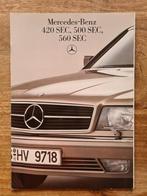 Prachtige folder Mercedes 420, 500 en 560 SEC C126 orig. NL, Ophalen of Verzenden, Zo goed als nieuw, Mercedes