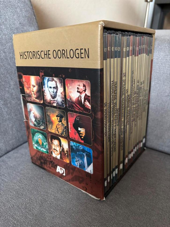 Historische oorlogen box met 20 DVD’s, Cd's en Dvd's, Dvd's | Documentaire en Educatief, Zo goed als nieuw, Oorlog of Misdaad