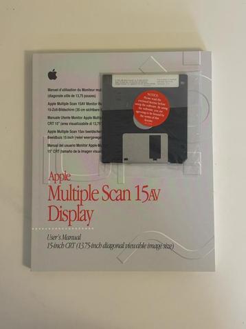 Apple Multiple Scan 15AV handleiding + originele floppy -ENG beschikbaar voor biedingen
