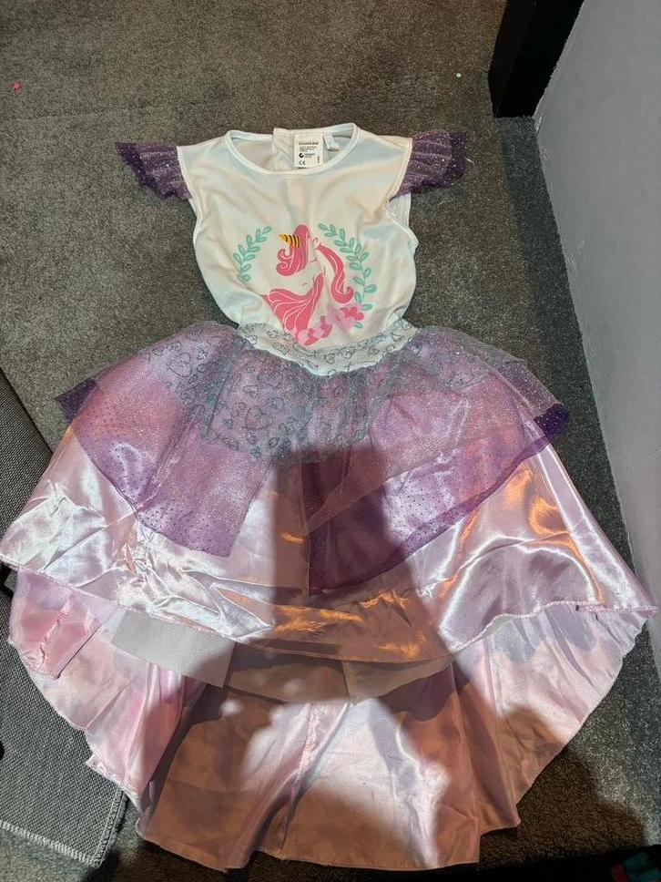 Leuke Eenhoorn Jurk - Maat 122-128, Kinderen en Baby's, Carnavalskleding en Verkleedspullen, Nieuw, Meisje, 122 t/m 128, Ophalen