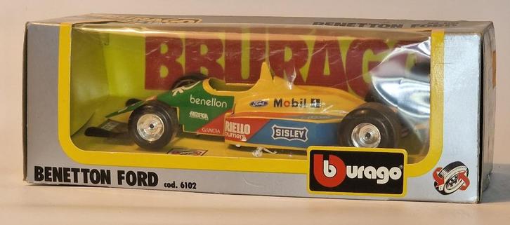 Bburago Benetton Ford F1 – 1:24 Die-Cast Modelauto, Hobby en Vrije tijd, Modelauto's | 1:24, Zo goed als nieuw, Bburago, Ophalen of Verzenden