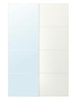 Ikea Schuifdeur, wit spiegelglas/tweezijdig wit, 150x236 cm, Huis en Inrichting, Kasten | Kledingkasten, Ophalen, Minder dan 50 cm