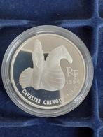 Zilveren munt Cavalier Chinois Monnaie de Paris 1996, Postzegels en Munten, Penningen en Medailles, Ophalen of Verzenden, Zilver