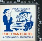 Sticker: Van Boxtel Autoschade en Spuitbedrijf - Schijndel, Verzamelen, Stickers, Ophalen of Verzenden, Zo goed als nieuw, Auto of Motor