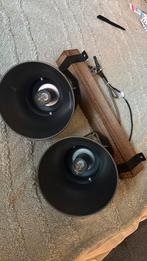 4 x BRILLIANT Opbouwspot op balk Decca 2-lichts zwart/bruin, Ophalen of Verzenden, Zo goed als nieuw, Hout, Industrieel verlichting