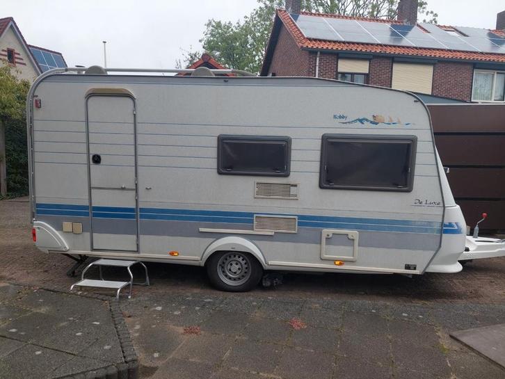 HOBBY 440SF de luxe b.j. 2000 + mover etc.etc., Caravans en Kamperen, Caravans, Particulier, tot en met 4, Treinzit, Hobby, Fietsenrek