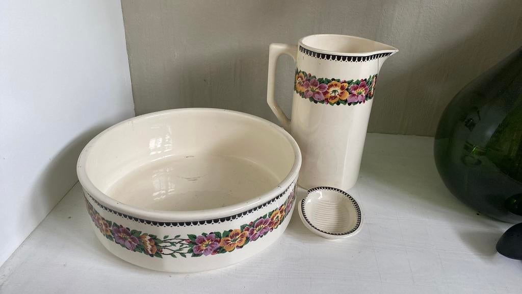 Lampetset / lampetstel 3 delig, Antiek en Kunst, Ophalen