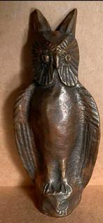 Gesigneerd Bronzen Uil Beeldje, Antiek en Kunst, Ophalen of Verzenden
